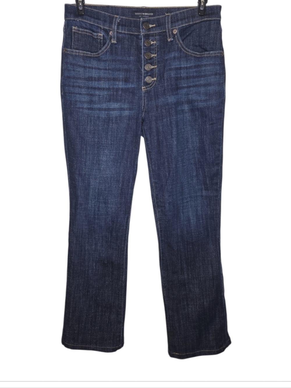 Lucky Brand Ava Mid Rise Button Fly Boot Cut Dark Wash Jeans Size 8/29